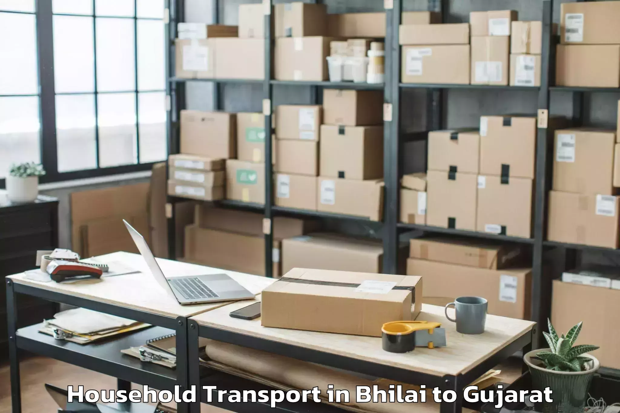 Bhilai to Vaghodia Ina Household Transport Booking